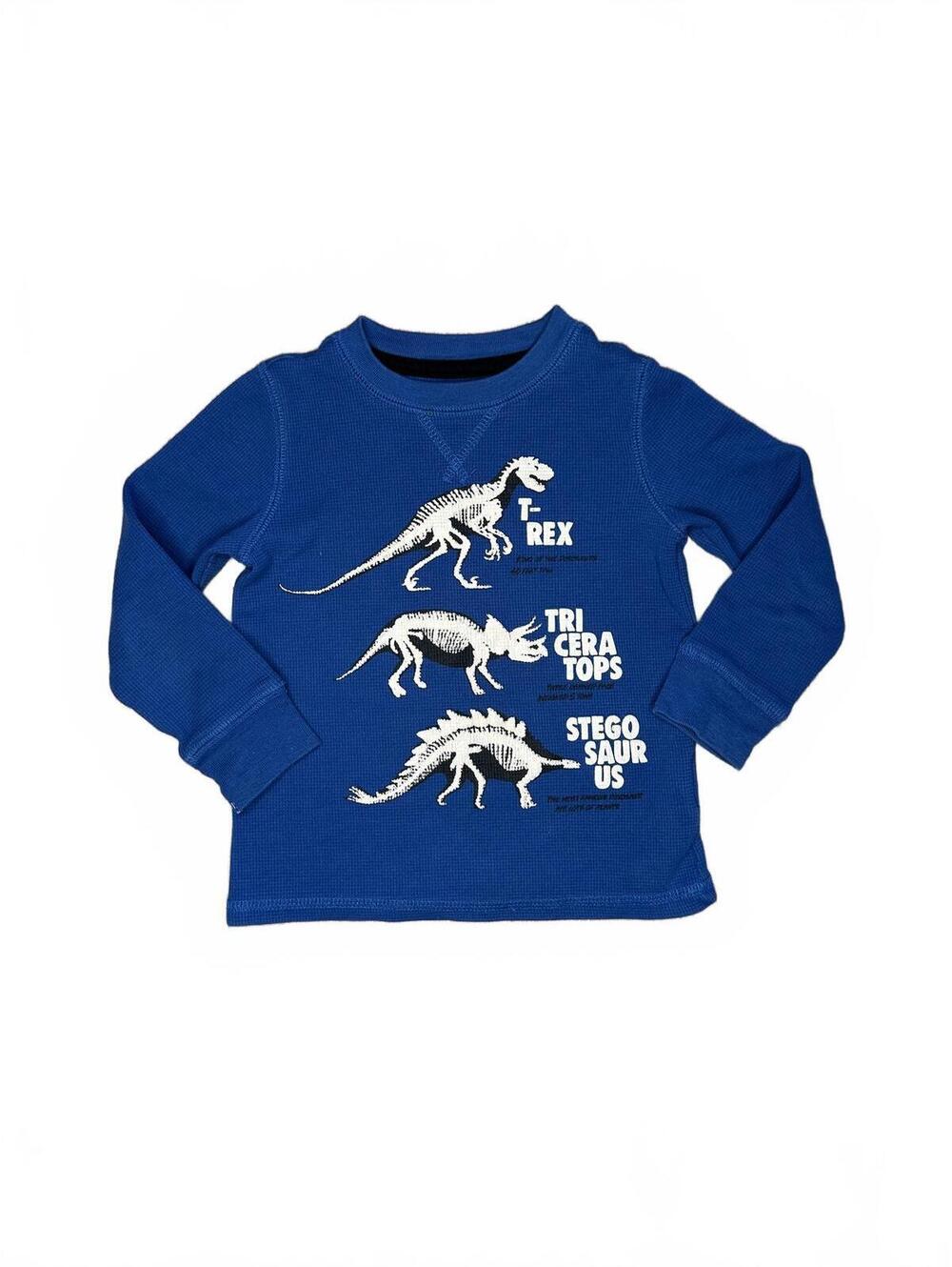 Epic Threads 2T Blue Dinosaur Long Sleeve Shirt